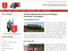 Tablet Screenshot of feuerwehr-luckenpaint.de